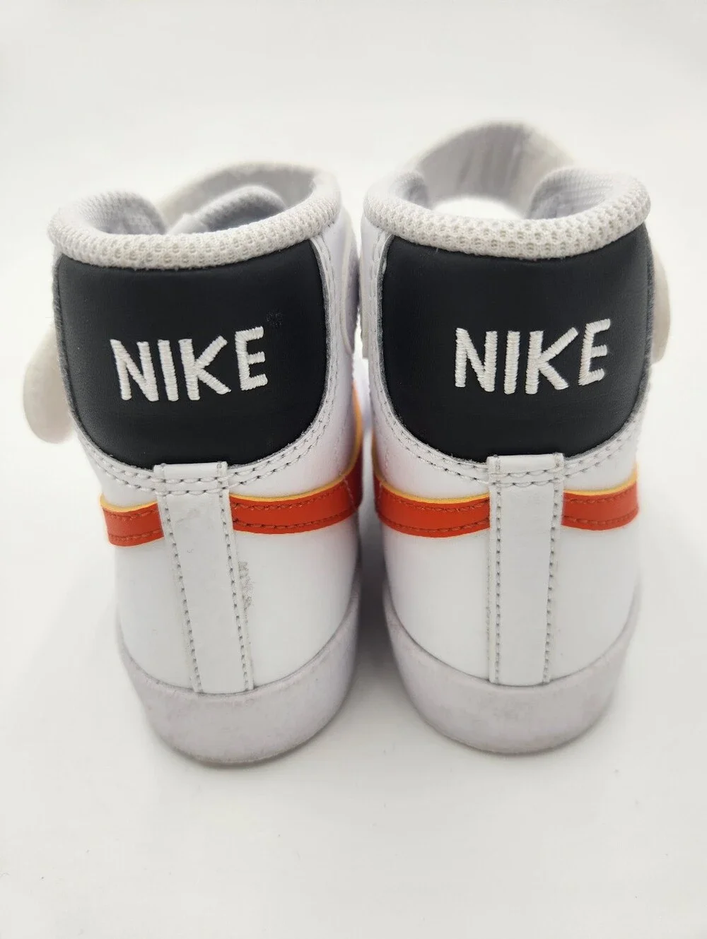 Nike Blazer Mid '77 Shoes White/Safety Orange Kids Boys Size 11c